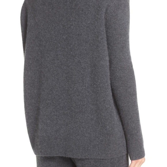 🧡 Something Navy Cashmere & Silk Crewneck Pullover Charcoal - Picture 2 of 2